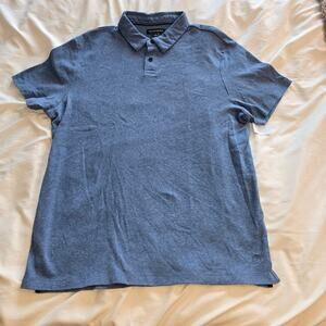 Banana Republic Cotton Touch Polo Blue Men XL cornflower Blue luxury soft
